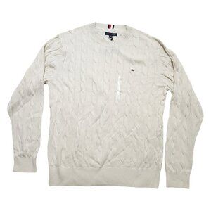 Tommy Hilfiger Men's Sweater Cable Knit Crewneck‎ Long Sleeve 2XL